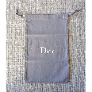 DIOR Authentic Drawstring dust cover bag canvas Shoes | Gray 8.5” x 13"